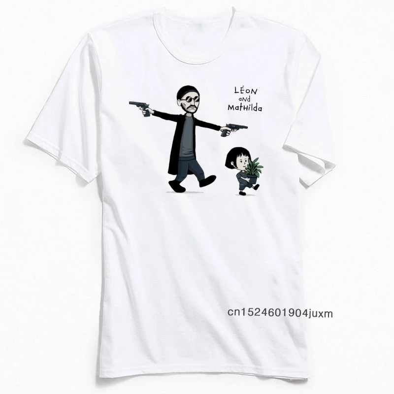 Leon And Mathilda T-shirt Men Women Unisex TShirt 100% Cotton Leon The Professional Killer Couple Lovers Tee Shirts Cartoon Tops