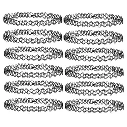 Fashion Vintage Stretch Tattoo Choker Necklaces For Women Girl Charm Gothic Elastic Necklace Female Wedding Jewelry Gift