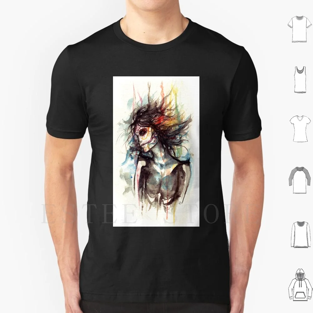 112015 Camiseta De algodón para hombre 6xl Calavera De Azucar Calavera De azúcar Dia De Los Muertos Día De Los Muertos Calavera