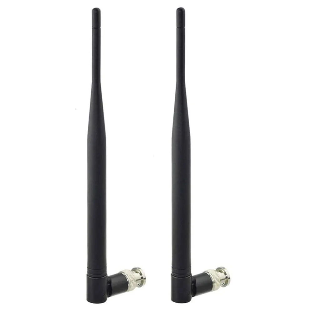 Eightwood 2pcs BNC Male Antenna for Wireless Microphone System Receiver Remote Digital Audio Mic Receiver Amplifier Tuner Radio