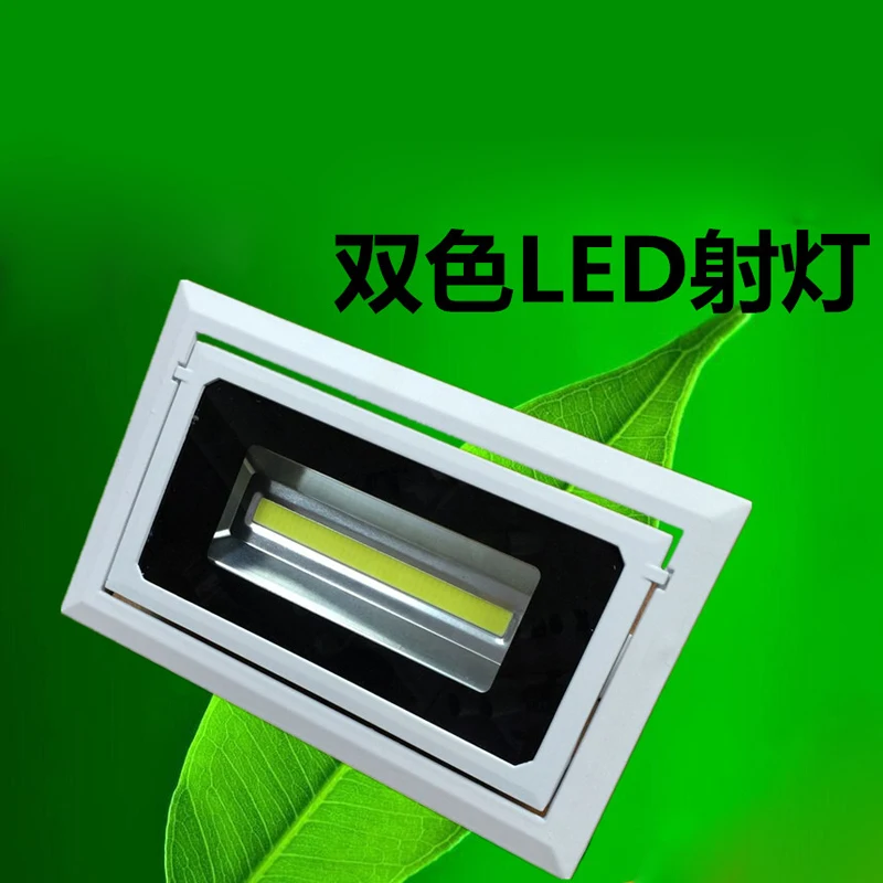2pcs/lot LED Downlight 50W COB Spot Rectangular Recessed Ceiling Down Light Rotatable Adjustable Downlight Indoor Lighting
