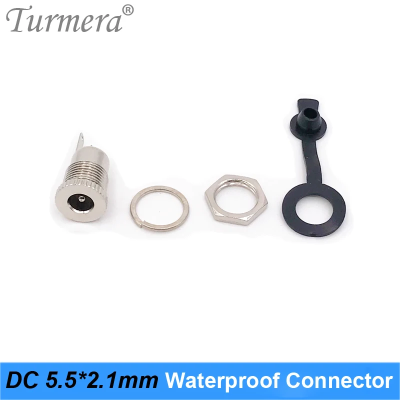 Turmera złącze baterii DC 5.5mm x 2.1mm DC Power gniazdo typu Jack złącze żeńskie DC 5.5*2.1 wodoodporna na śrubokręt baterii