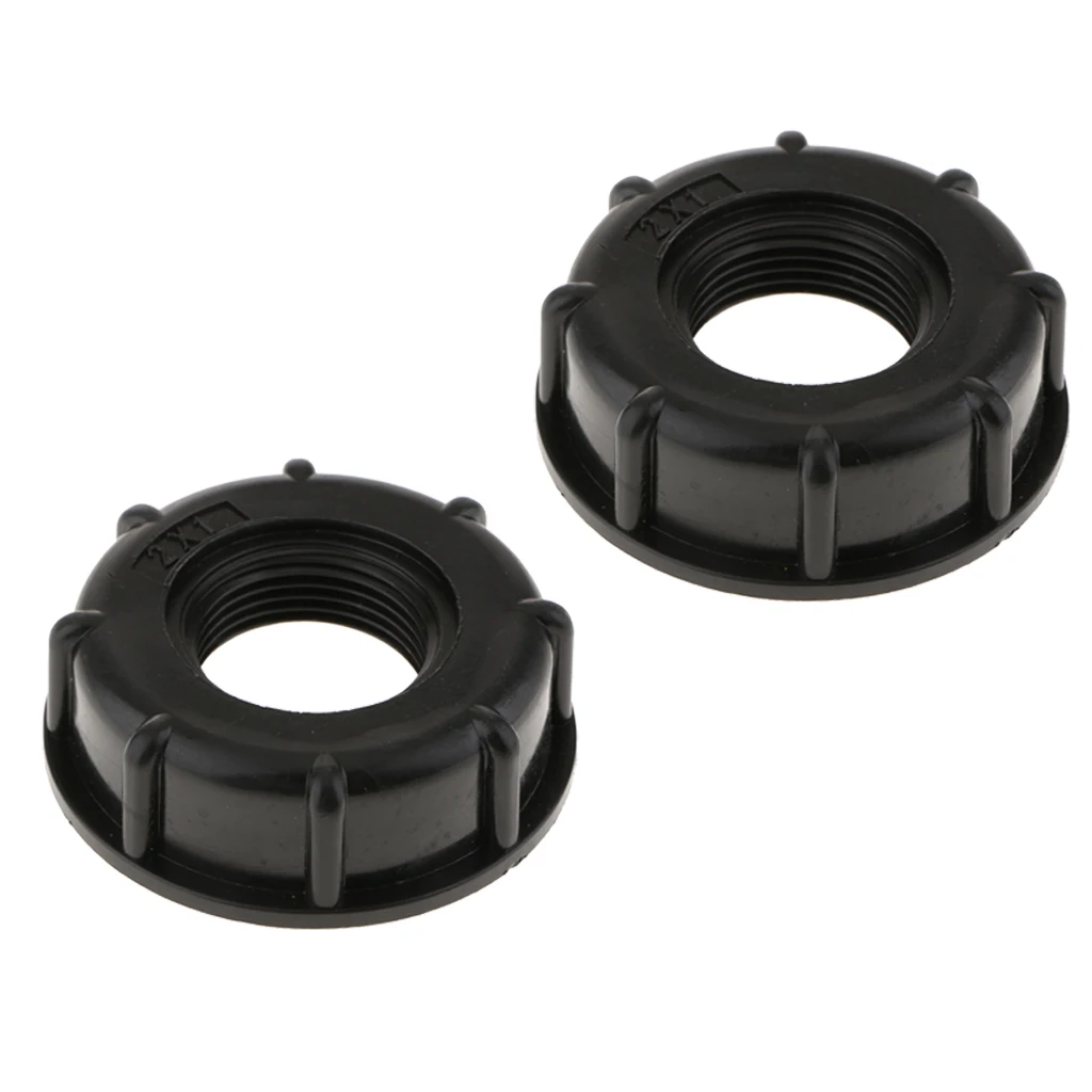 2PCS 1000L IBC Hose Water Tank Screw Pressure Reducer 60mm Coarse Thread Outlet 1In HIGH QUALITY