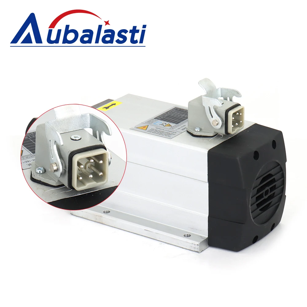 Aubalasti Square 5Core Air Cooled Spindle Motor Heavy Duty Connector Aviation Plug for CNC Spindle