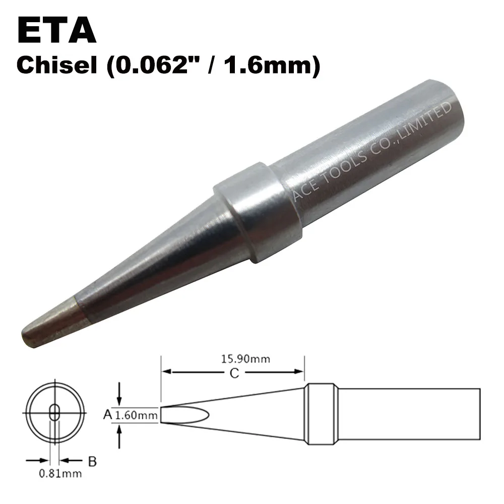 5 PCS WELLER Soldering Tip ETA ETB ETBB ETC ETCC for WES51 WESD51 WE1010NA WE1010  WE1010EU WTL1000S-0 PES51 PES50 LR21 LR20