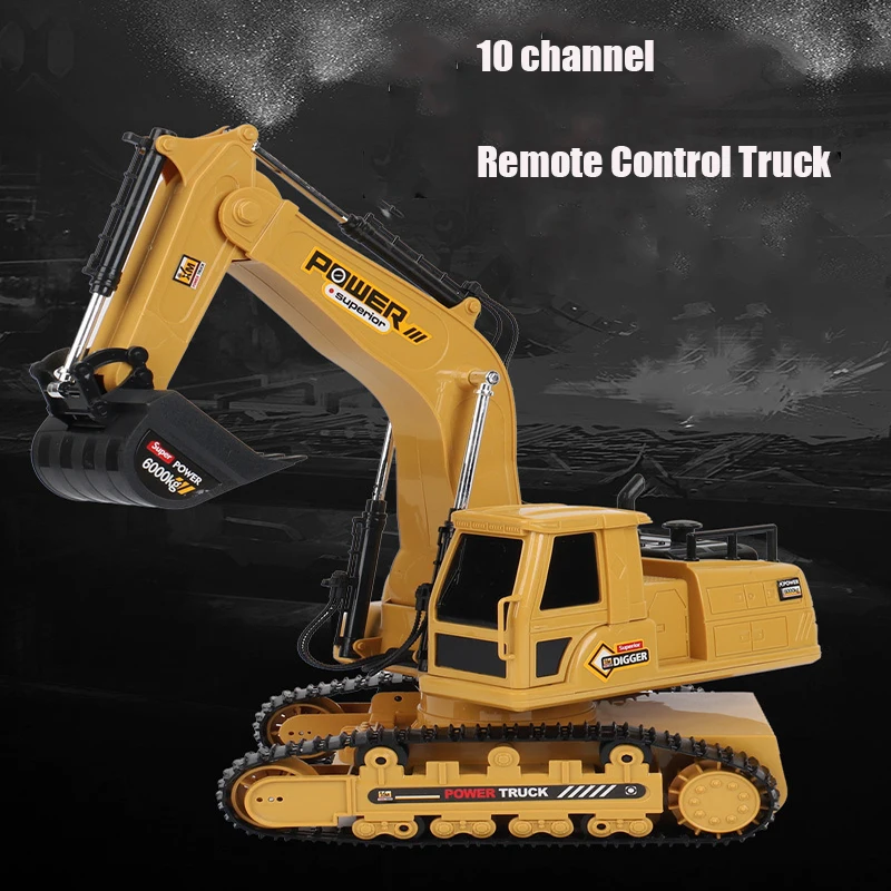 

1/24 Track Radio Control Excavator 10 Channel RC Engineering Construction Truck Toys Vehicle