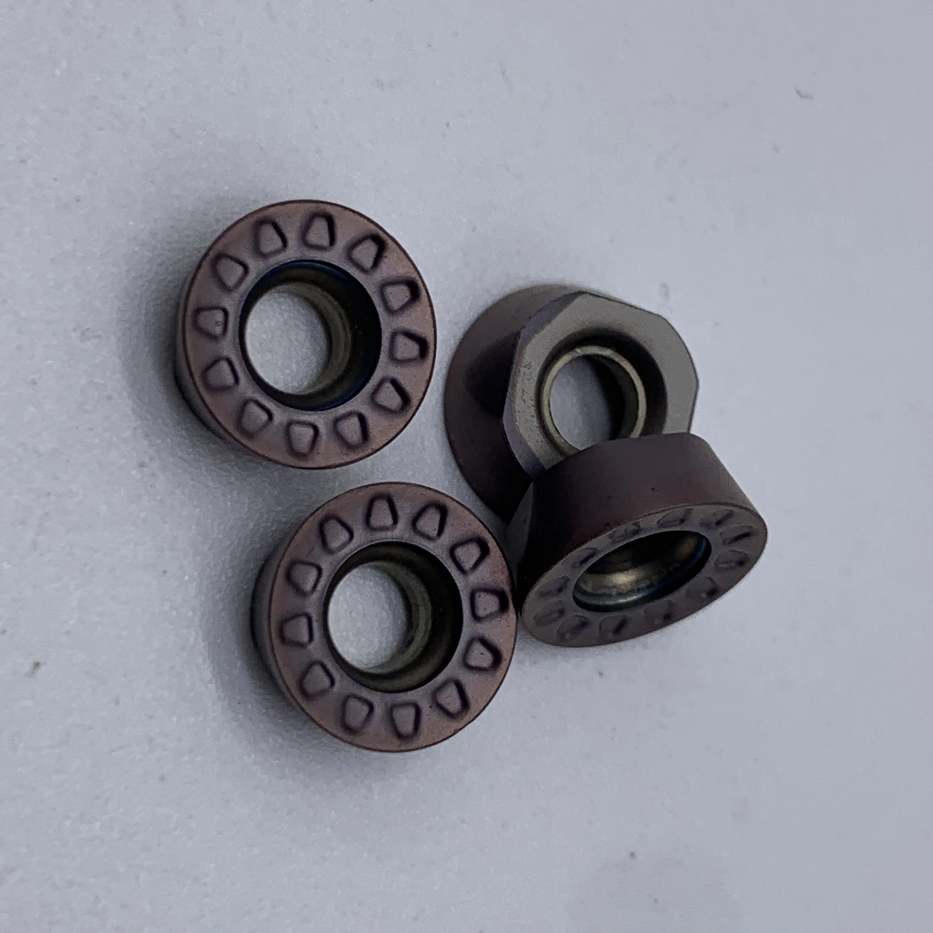 10PCS คาร์ไบด์แทรก RPMT08T2 MO VP15TF เครื่องมือตัดเครื่องมือ RPMT 08T2 Face Mill เครื่องกลึงโลหะ CNC
