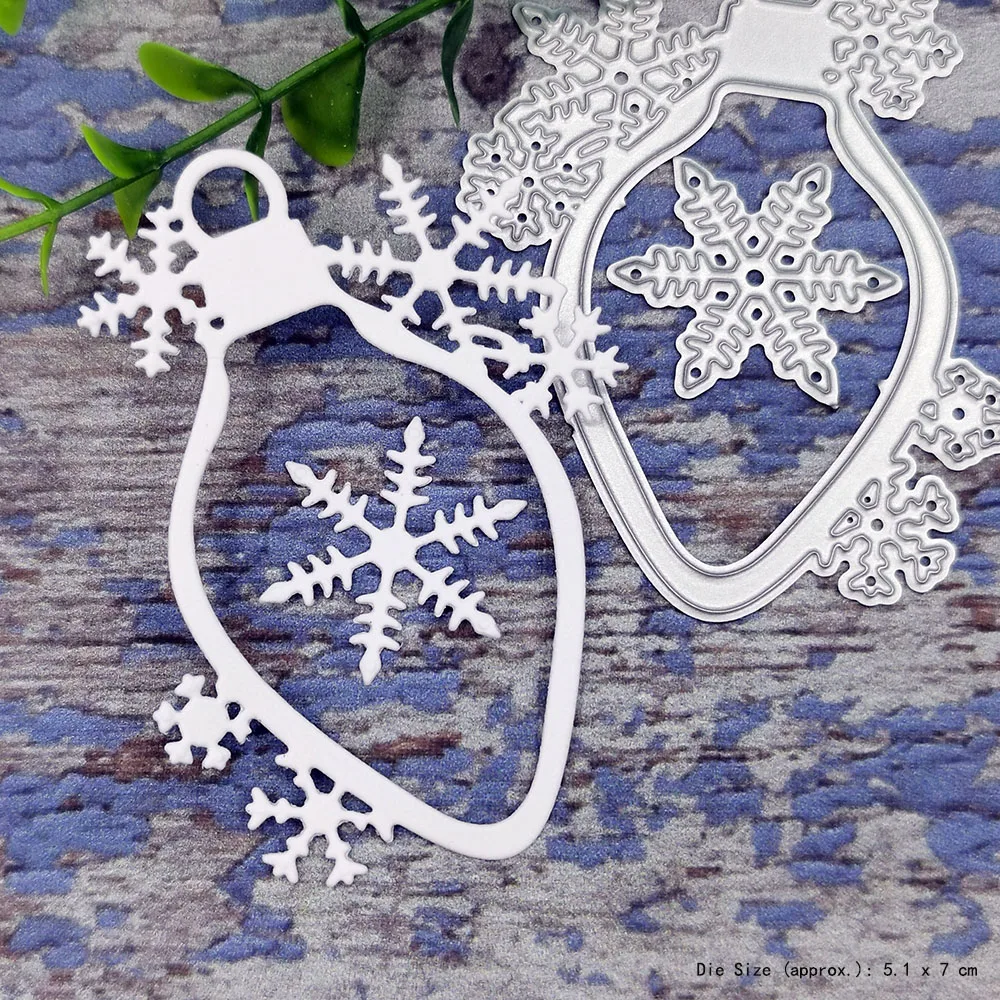 Snowflake Bulb Metal Cutting Die Stencils Scrapbooking Troqueles Clear Stamps and Dies Embossing Folder Card Making  Mould