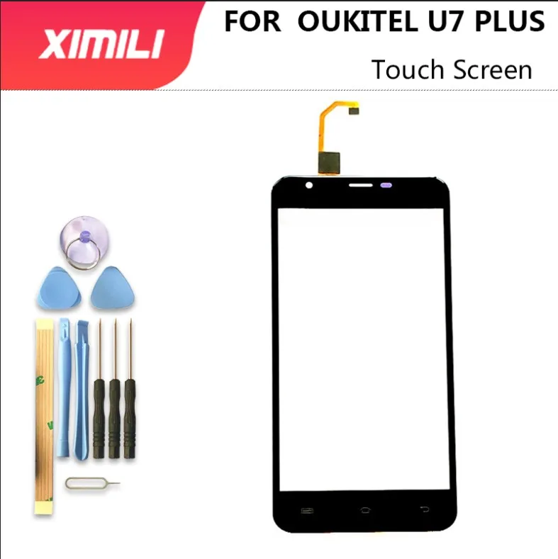 

5,5 ''оригинальный протестированный хорошо 100% для Oukitel U7 Plus сенсорный экран дигитайзер переднее стекло замена Oukitel U7 Макс бесплатные инструменты + 3 М