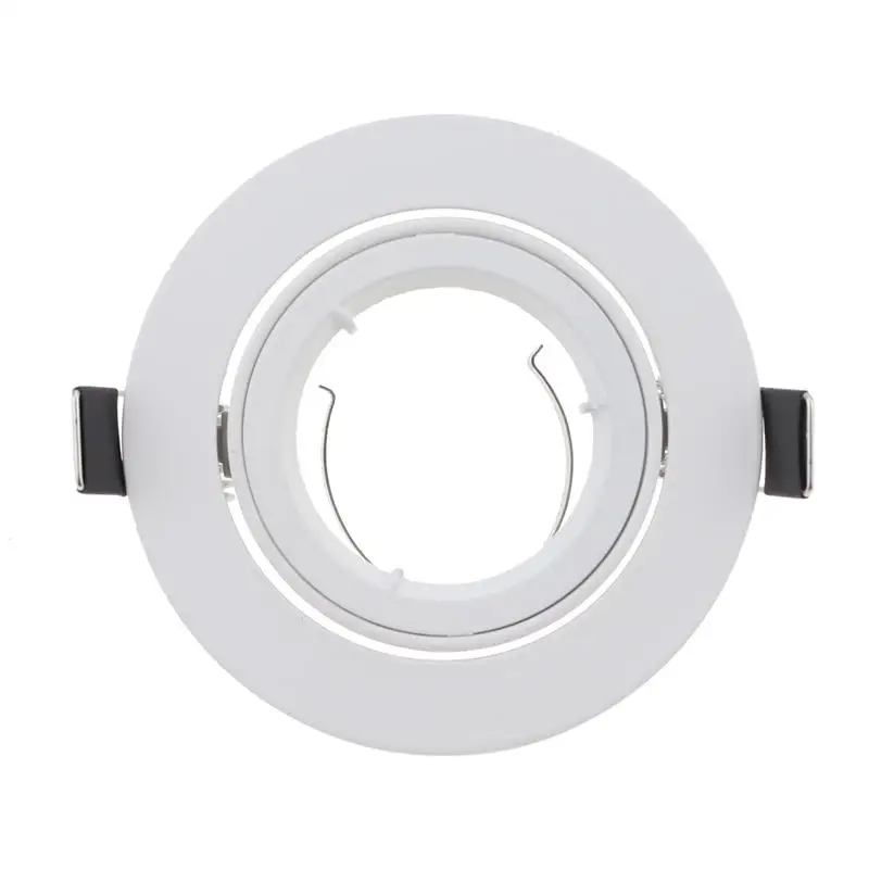 2pcs Embeded GU10 / MR16 spot light frame round Aluminum LED ceiling fixture fitting trim kits