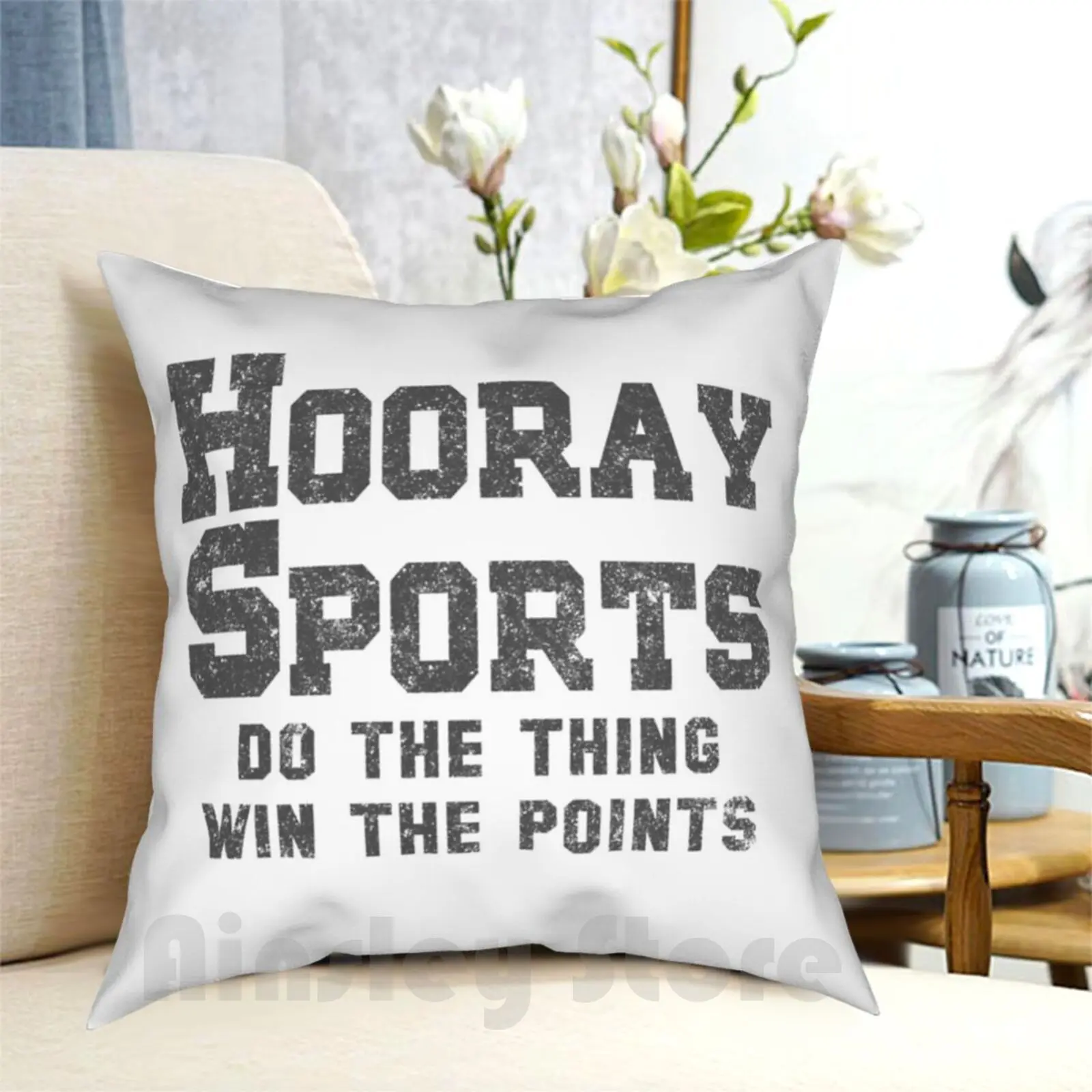 Hooray Sports Do The Thing Win The Points Pillow Case Printed Home Soft DIY Pillow cover Sports Fan Sports Player Athlete