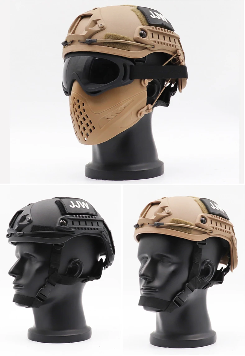 Abs Kinder taktischer leichter Helm Airsoft cs Outdoor-Sport training 53-55cm weiß rot Kopf bedeckung shelm – Detail 13