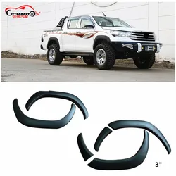 Small Styling Mouldings Auto Matte Black Fender Flares Exterior Accessories Plate Cover for Hilux Vigo Revo Rocco 2015-2020 3.5