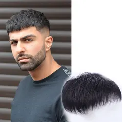 PAGEUP-Perruque courte noire ultraviolette pour homme, cheveux naturels synthétiques, jeune homme, cheveux clairl'offre és, coupe ras du cou