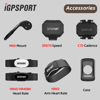 IGPSPORT Bike Speed Cadence Sensor IPX7 Heart Rate Monitoring Out Front Holder Bicycle ANT+ Computer Accessories Sensor C70 HR40