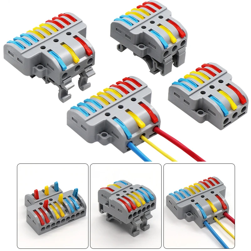 Docking Quick Wire Connector Universal Cable Connectors Push-in Conductor Terminal Block Led light electrical splitter LT933 633