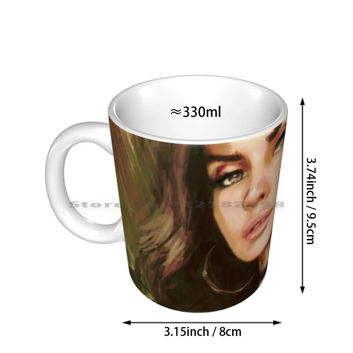 Keisha Grey-#2 Ceramic Mugs Coffee Cups Milk Tea Mug Markclarkii Artist Fan Art Mark Clark Portrait For Sale Bikini Lingerie