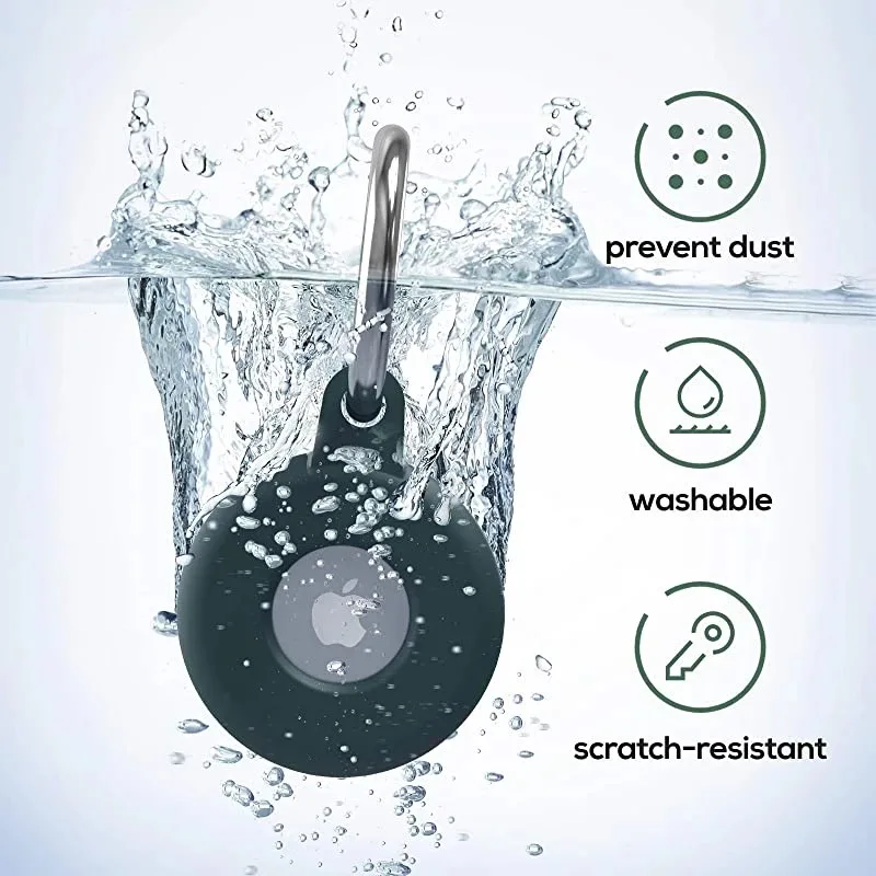 สำหรับ Air Covered AirTag Case ซิลิโคนกันชนกรณีใช้งานร่วมกับ Apple AirTags Tracker หัวเข็มขัด