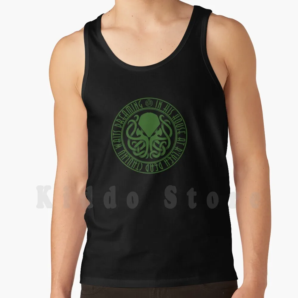 Camisetas sin mangas Cthulhu, 100% algodón, Cthulu Horror Necronomicon Arkham Gothic Curua Chthulu H P Cthulhu Call Of Cthulhu