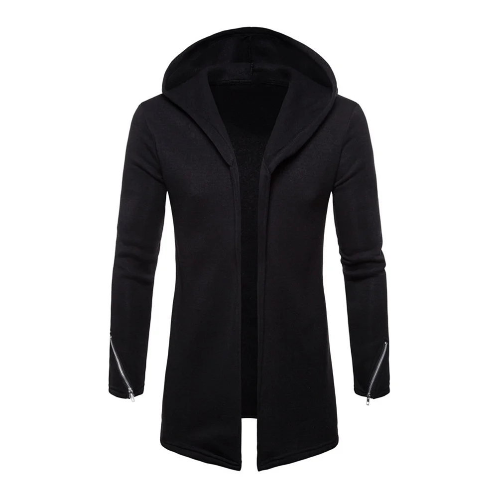 

Autumn Winter 2021 Men Coat Windproof All-Match Thick Hooded Long Sleeve Men Clothing Keep Warm Coat Casual Cardigan for Office