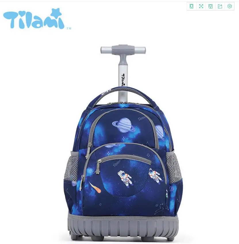 16 Inch School Rolling backpack School Trolley Bags travel trolley backpack for boys Children school wheeled backpack for girl