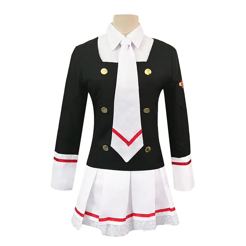 

Anime Card Captor Sakura Cosplay Costume Cos Kinomoto Tomoyo Daidoji School Uniform Halloween Carnival Party Fancy Dress