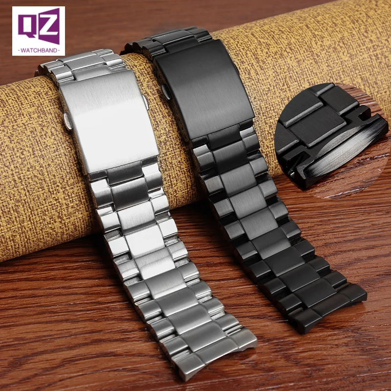 Curved End Stainless Steel watch band for diesel DZ4318 DZ4323 DZ4283 DZ4309 watchband 26mm solid metal steel strap Bracelet