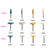 1PC Dental Rubber diamond zirconia emax full porcelain crown Polisher shank 2.35mm on Dental Low-Speed straight Handpiece use