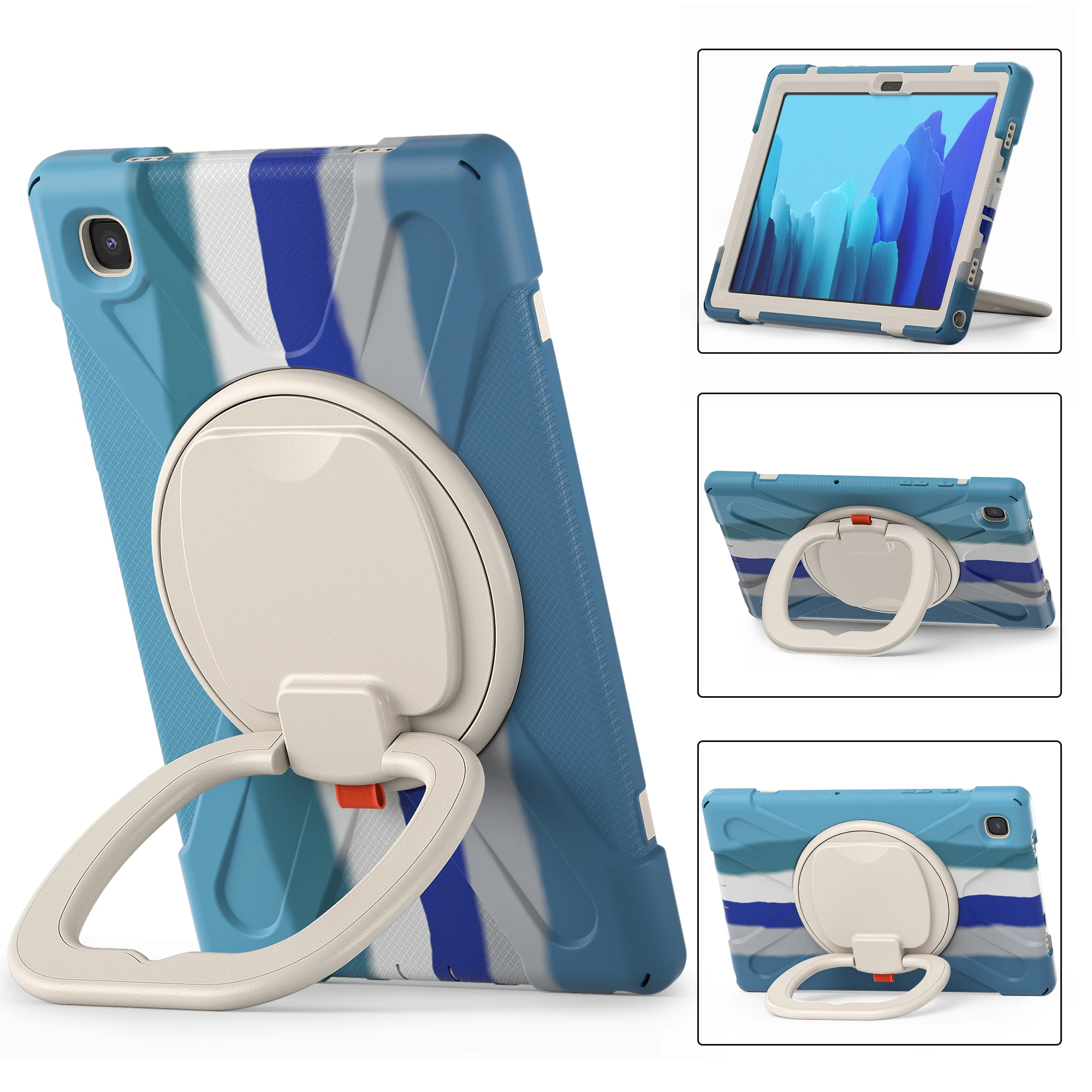 Tablet Case for Samsung Galaxy Tab A7 10.4 2020 SM-T500 T505 Rotating portable bracket anti-fall safety child protective cover