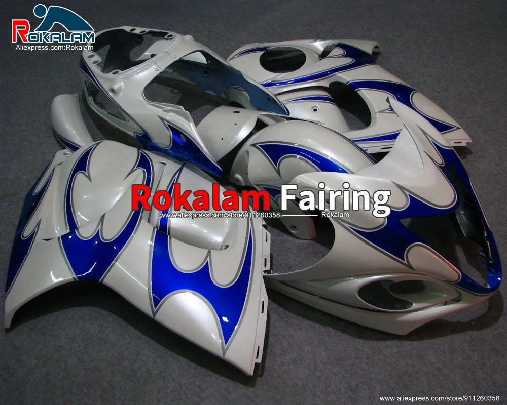 Cowling For Suzuki GSXR1300 2008 2009 2010 2011 2012 2013 2014 2015 2016 White Blue Motorcycle Fairings (Injection Molding)