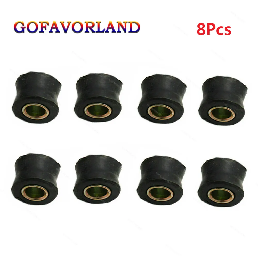 

8Pcs 10mm Universal Rear Shock Absorber Cushion Rubber Ring Bushing Part Replacement For Motorcycle Bike