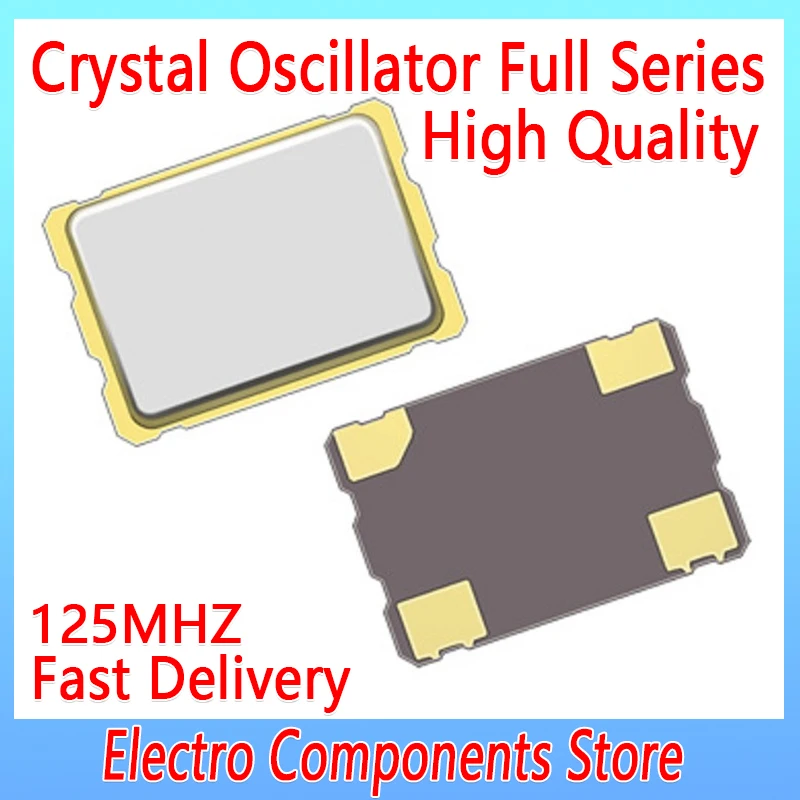 5PCS/Lot 5*7mm 7050 4 Pins SMD Oscillator 125MHz 125M 125.000mhz Active Crystal Oscillator 7x5 Quartz Oscillator 7.0*5.0MM