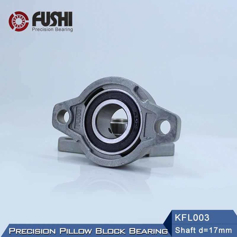 KFL003 Bearing 17 mm Shaft Diameter 4 Pcs KFL Zinc Alloy Pillow Block Flange Block Bearings KFL003 FL003