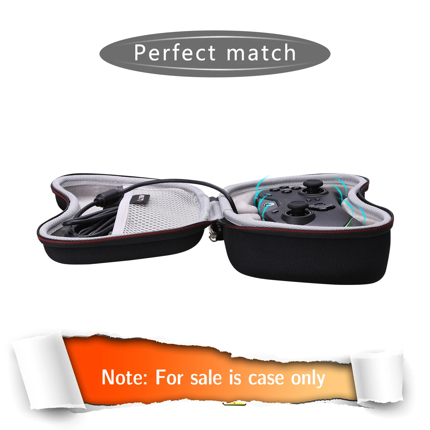 LTGEM Black EVA Hard Case for Razer Wolverine V2 Wired Gaming Controller