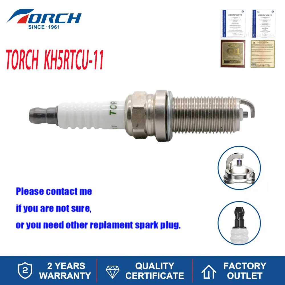 1PCS NEW Car Spark Plug TORCH Spark Candles KH5RTCU-11 Fit for HYUNDAI KIA NISSAN PEUGEOT RENAULT Engines Components