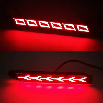 適用於豐田 RAV4、凱美瑞、銳志、WISH、塞納、Innova、雷克薩斯 ISF、GX470、RX300 的 LED 汽車後保險桿反光片尾燈煞車燈 5630 Matrix 6 最佳銷售 豐田威馳保險槓 - №2