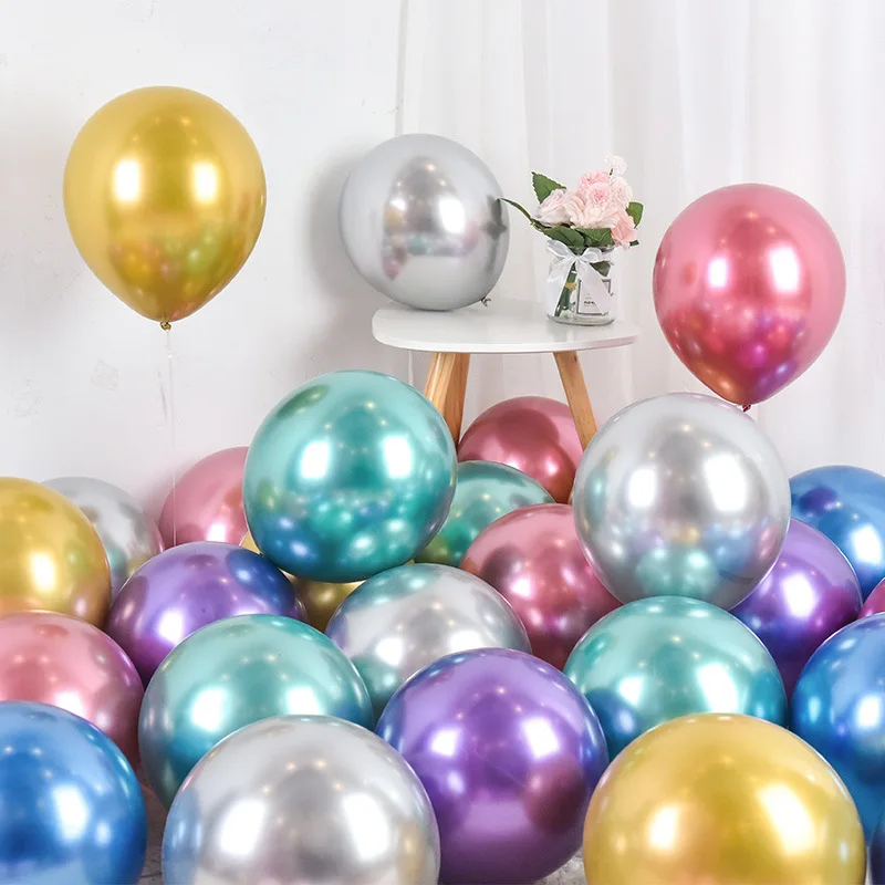 

10Pcs 12 inch glossy metal pearl latex balloon birthday wedding party decoration balloon DIY children's toys and gifts