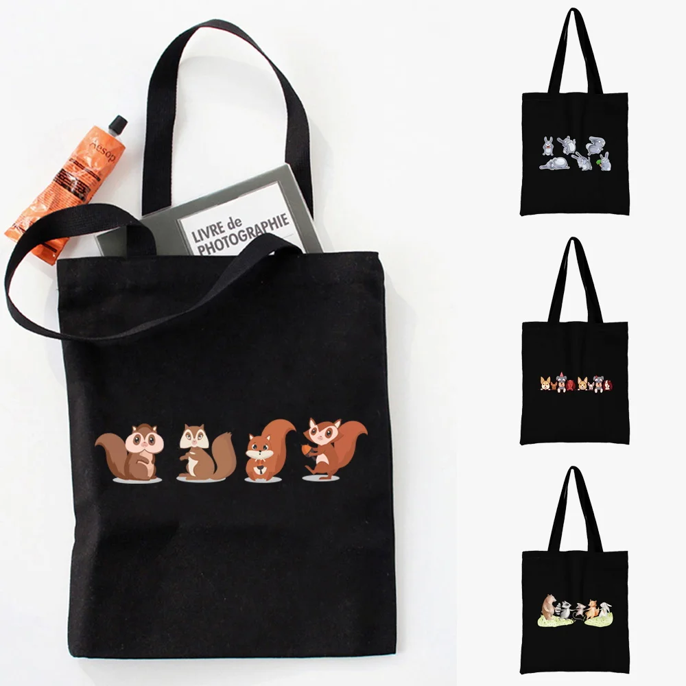 

Lady Shopping Bag Polyester Shoulder Portable Messenger Bags Large Capacity Foldable and Reusable Grocery Tote Bags