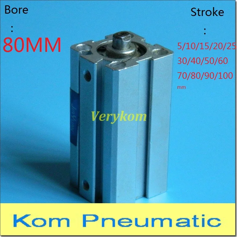 Pneumatic SDA Air Compact Cylinder Bore 80mm Airtac Type SDA80*5x10/15/20/30/40/50/60/75/80/90/100/150S SDA80X100-S SDA80-50S