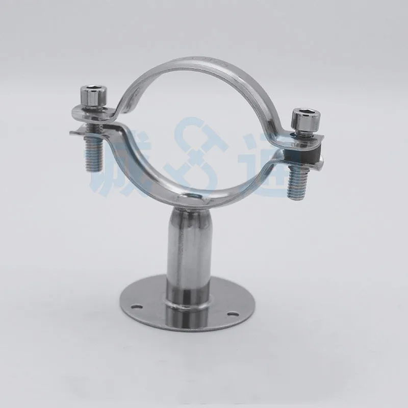 free shipping Stainless steel 304 pipe bracket with base Pipe Support Fixed Pinch Trust Pinch