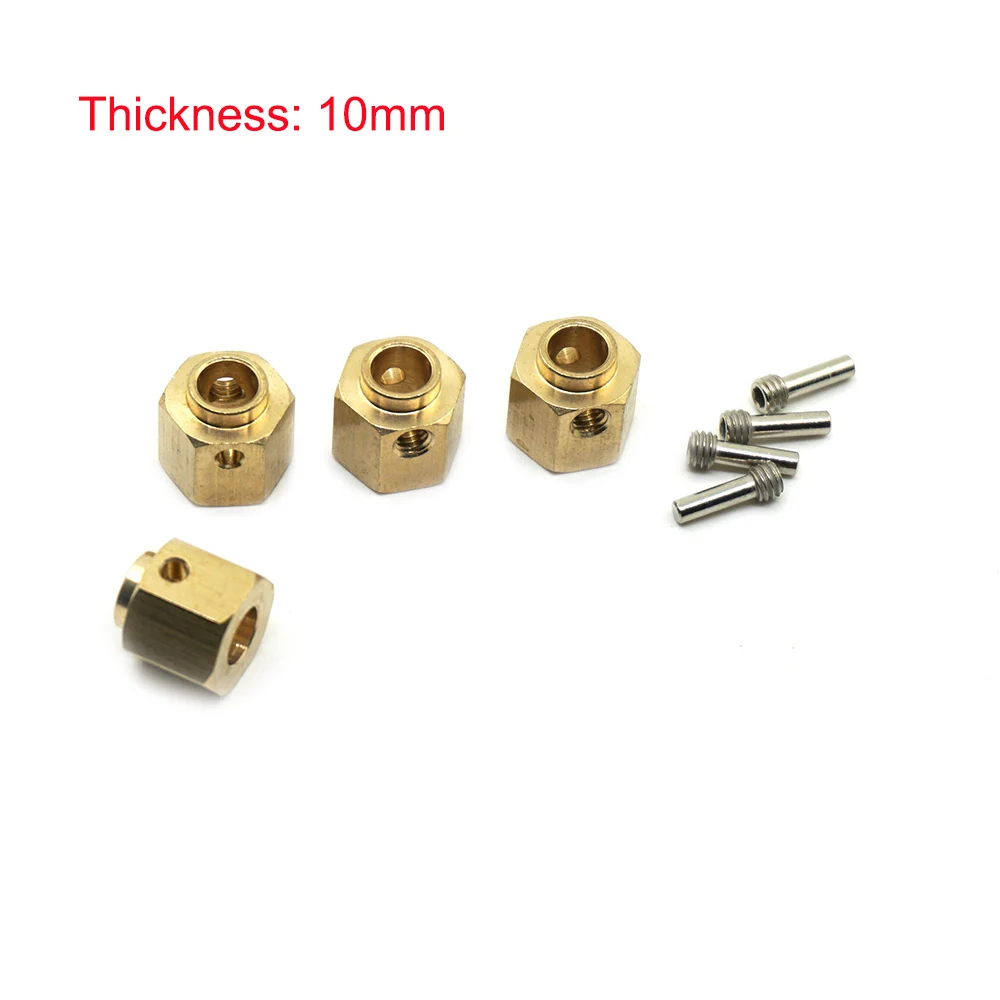 AXSPEED 5/8/9/10/11/12/15/20 mm schweres Messing 12 mm Radnaben Sechskant verlängerter Adapter für TRX-4 TRX-6 1/10 RC Crawler Autoteile – Detail 24