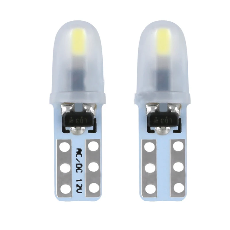 4-10Pcs T5 2SMD 3014 3020 Auto Car Dashboard Lights Reading Instrument Panel Lamp No Polarity Led Bulb White 12V DC