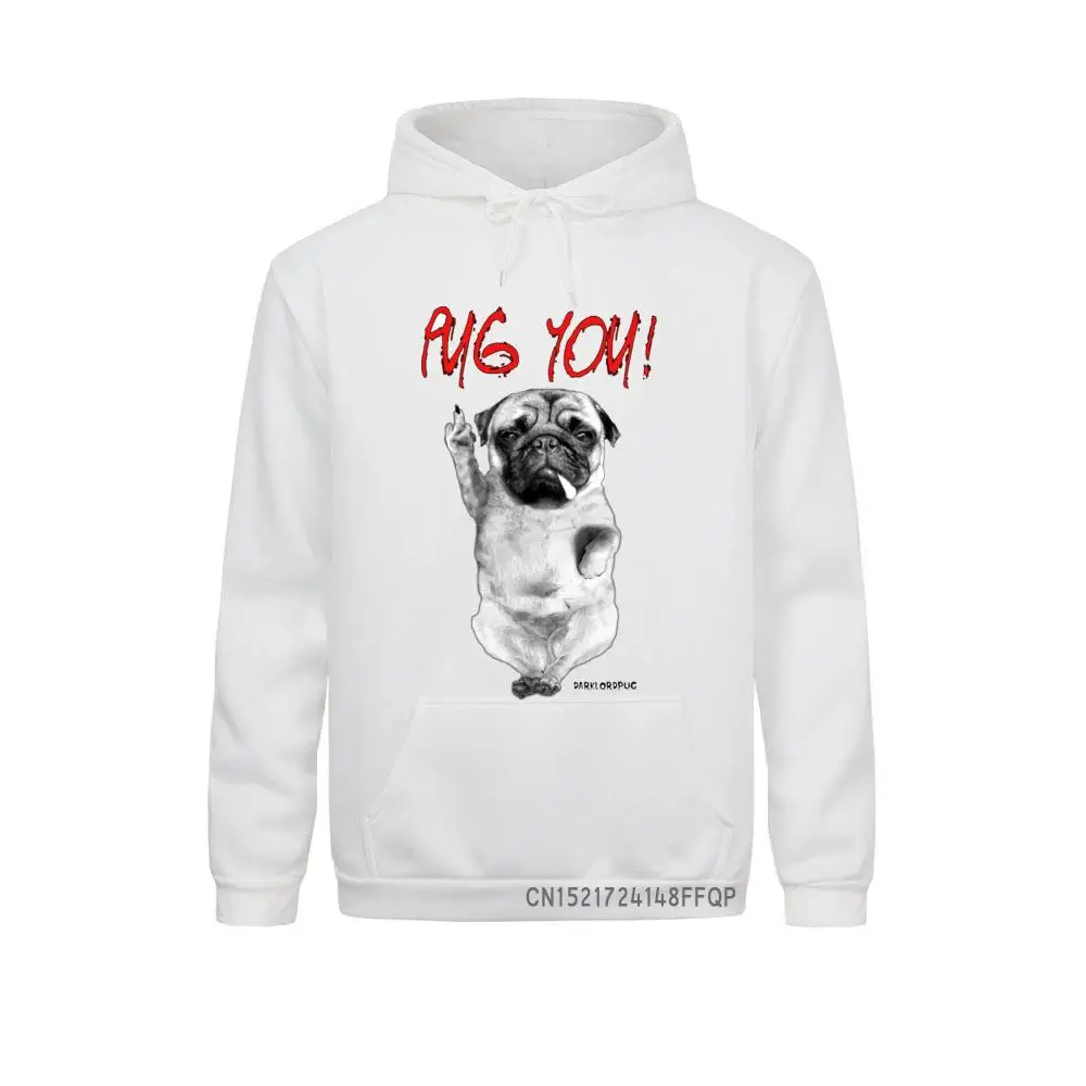 

Cozy Pug You Fashion Men Sweatshirt Punk Smoking Pug Printed Graphic Hoodie Casual Pocket Winter Sportswear