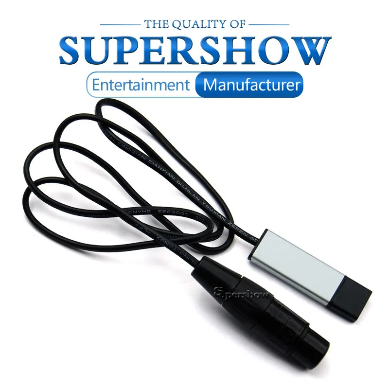 USB to DMX512 Interface Adapter LED DMX512 Computer PC Stage Lighting Remote Control Cable Freestyler Download