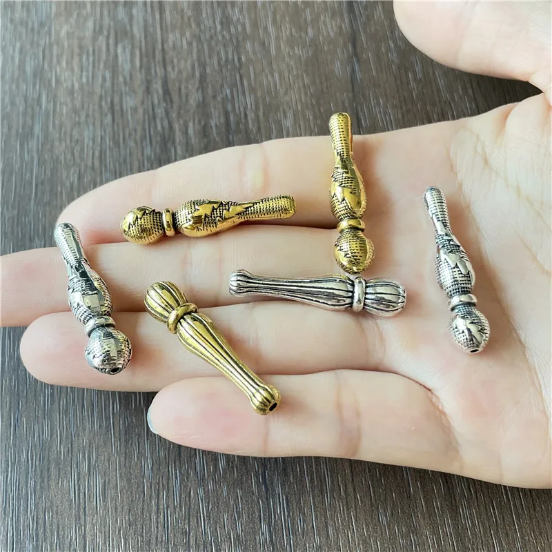 JunKang  Alloy Vertical Stripes Pattern Connectors Jewelry Making DIY Handmade Rosary Prayer Beads Bracelet Accessories Muslim