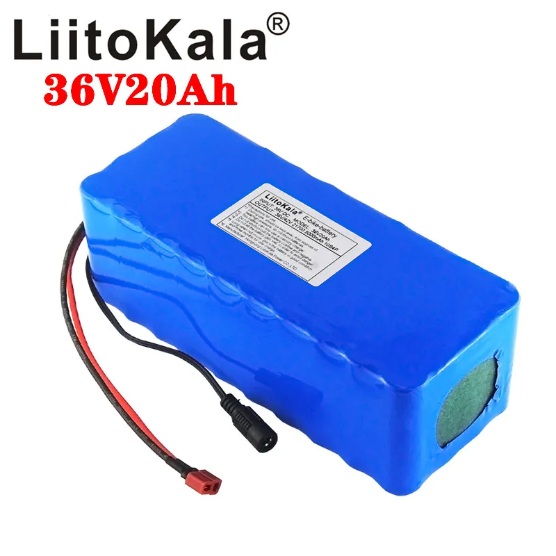 LiitoKala 36V 20Ah battery 21700 5000mah 10S4P battery pack 1000W high power battery 42V 15000mAh Ebike electric bicycle 30A BMS