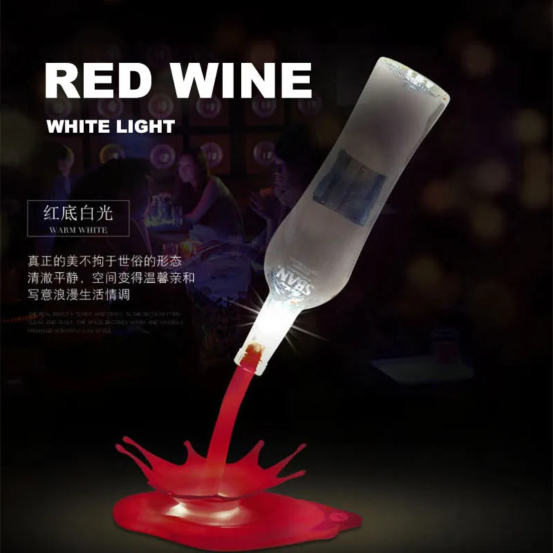 Pouring Wine Night Light Table Lamp Lol Surprise Touch RGB Beer Bottle Veilleuse New Year Decorations Cololight Bar Creative 3D