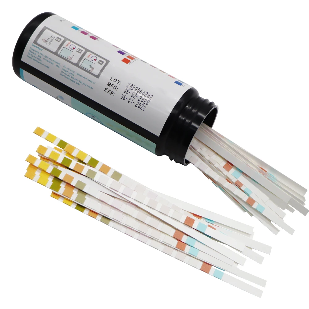 50 sztuk/butelka 14 w 1 paski do testowania PH basen Spa odczynniki paski do wody pH chlor alkaliczność PH Tester papieru 40% zniżki