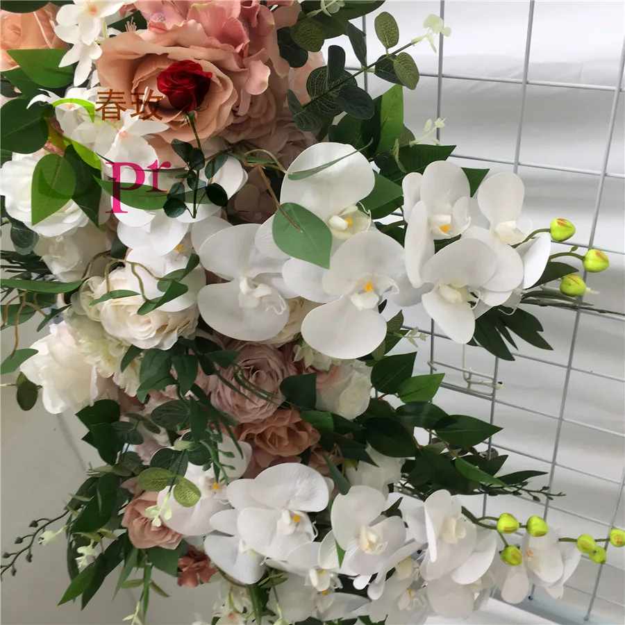 SPR 2M/pc Good Price cheap Of Wedding Decoration Hydrangea With Rose Artificial Silk Flower Wall