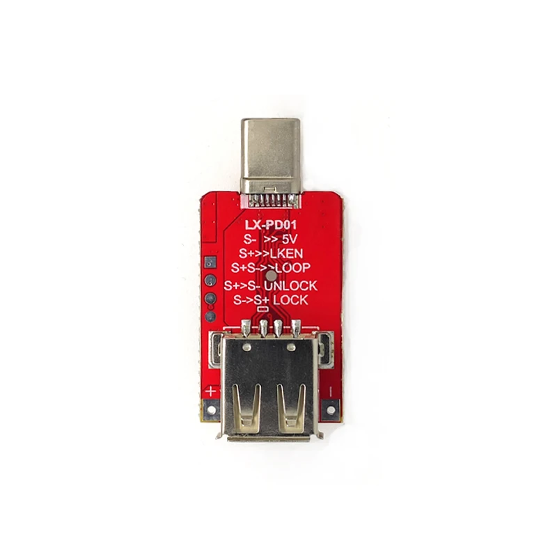 Pd2.0/3.0 chamariz typec pd carga rápida gatilho módulo de indução linha placa-mãe 9v12v15v20v ajustável